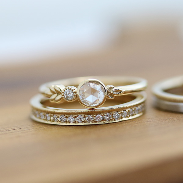 結婚指輪と婚約指輪の組み合わせ